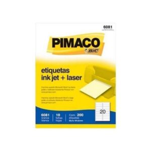 Etiqueta Laser 6081 com 200 Unidades - Pimaco
