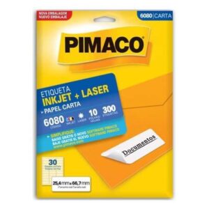 Etiqueta Laser 6080 com 300 unidades- Pimaco