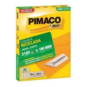 Etiqueta Laser Reciclada 3180 com 3.000 Unidades - Pimaco