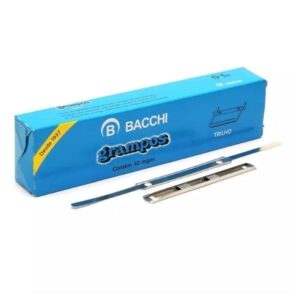 Grampo Trilho de Metal com 50 Unidades - Bacchi