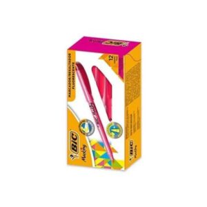 Pincel Marca Texto Rosa Brite Line com 12 unidades - Bic