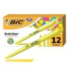 Marca Texto Brite Line Amarelo Pastel - 12 Unidades Bic