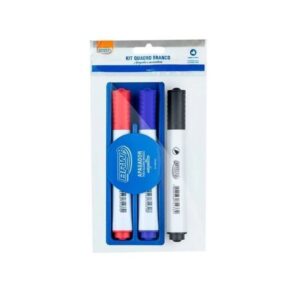 Kit Pincel e Apagador Magnético para Quadro Branco BRW