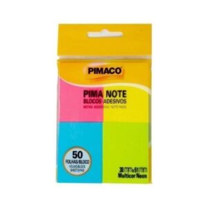 Bloco Adesivo Pimaco 38x51mm Multi Neon com 50 Folhas
