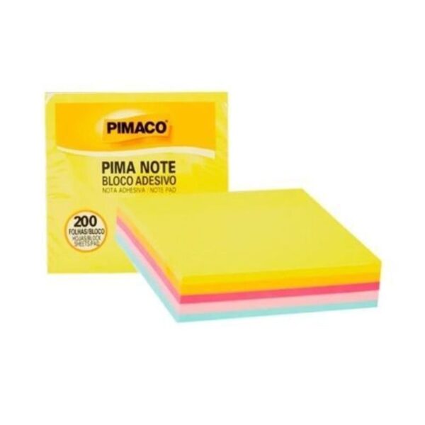 Bloco Adesivo Pimaco 76x76 Multi Neon com 200 folhas