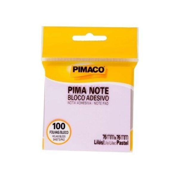 Bloco Adesivo Pimaco 76x76 Roxo Pastel 100 folhas
