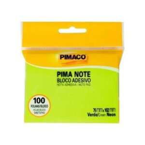 Bloco Adesivo Pimaco 76x102 Verde Neon 100 folhas