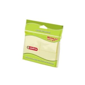 Bloco Auto Adesivo 38x51mm Amarelo com 4 unidades com 100 folhas - Adelbras
