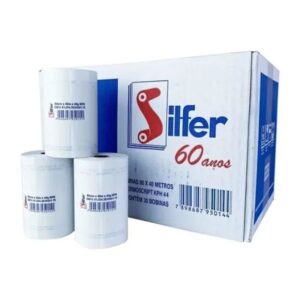 Bobina Térmica 80mm x 40m Branca com Tubete - Silfer