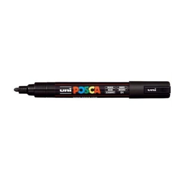 Caneta Posca Preta 5M - Uni-Ball