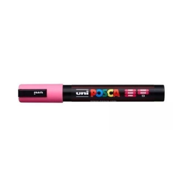 Caneta Posca Rosa Ponta 5M com 6 - Uni-Ball