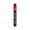 Caneta Posca Vermelha Ponta 5M com 6 unidades - Uni-Ball