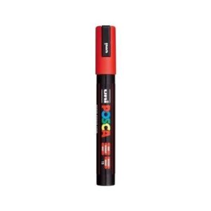 Caneta Posca Vermelha Ponta 5M com 6 unidades - Uni-Ball