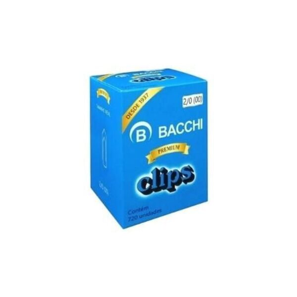 Clips galvanizado premium 2/0 com 720 unidades ¿ Bacchi