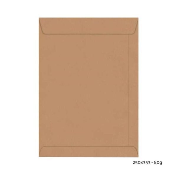 Envelope 250x353 80g Kraft Natural com 250 unidades