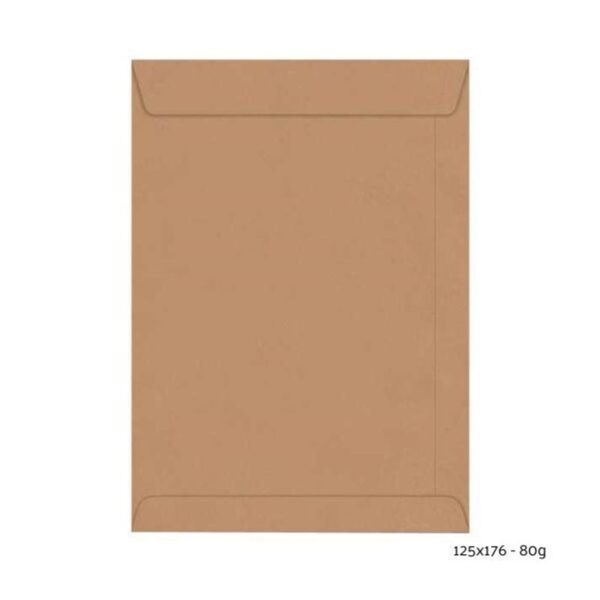 Envelope 125x176 80g Kraft Natural Scrity com 250 unidades