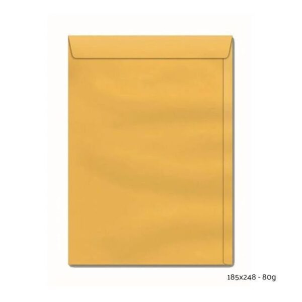 Envelope 185x248 80g Kraft Ouro com 100 unidades - Scrity