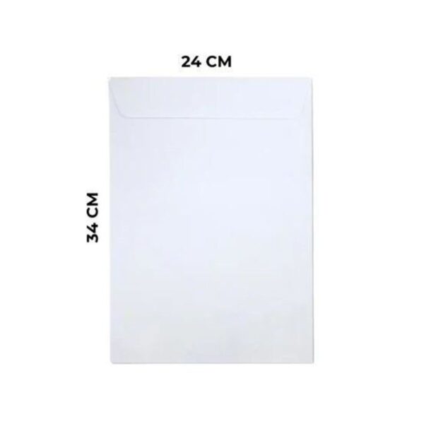 Envelope Branco 240x340mm 90g c/100 Unidades - Reipel