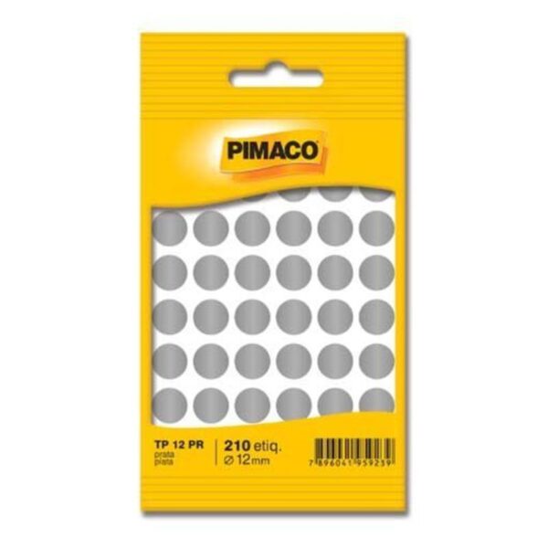 Etiqueta TP-12 Prata com 210 Unidades - Pimaco