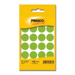 Etiqueta TP-19Fl Verde com 100 Unidades - Pimaco