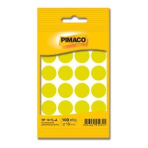 Etiqueta TP-19Fl Amarela com 100 Unidades - Pimaco