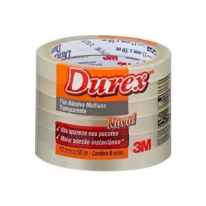 Fita Adesiva 12mm x 50m Transparente - 3M Durex