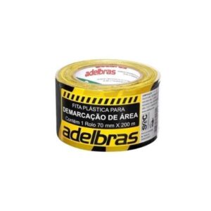 Fita Zebrada Plástica 70mm x 200m - Adelbras