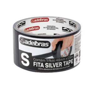 Fita adesiva multiuso Silver Tape 48 x 50 m prata - Adelbras