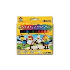 Giz de cera 12 cores (gizão) - acrilex