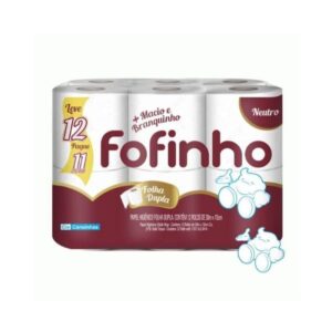 Papel Higiênico Folha Dupla 30m Fofinho - Pacote com 96 rolos