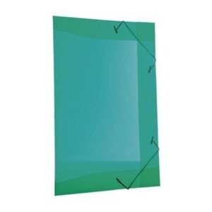 Pasta Transparente com Aba e Elástico Ofício Linha Verde - Dello