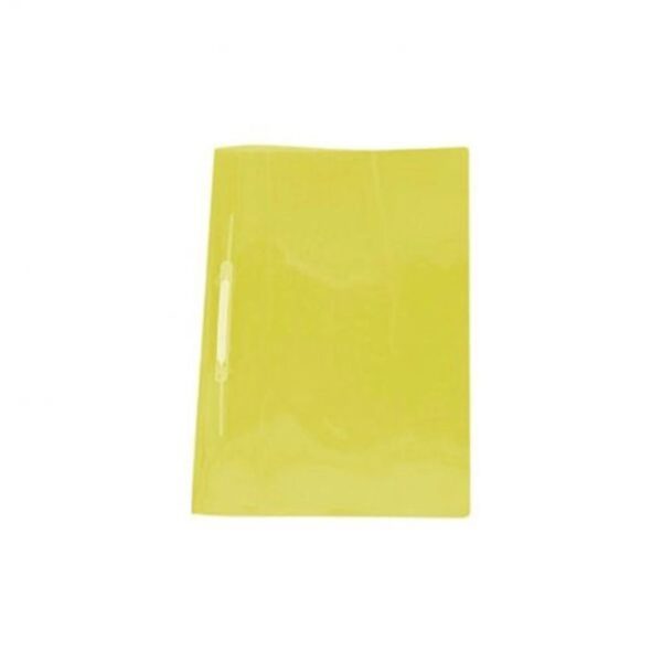 Pasta Plastificada Transparente Amarela com Grampo C/10 - Polycart