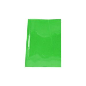 Pasta Plastificada Transparente Verde com Grampo C/10 - Polycart