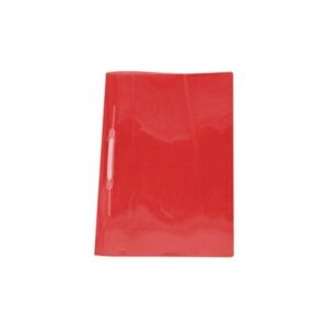 Pasta Plastificada Transparente Vermelha com Grampo C/10 - Polycart