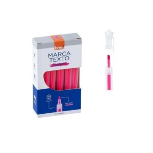 Pincel Marca Texto Dashlight Rosa c/12 - BRW