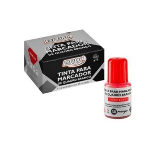 Tinta Reabastecedora BRW para Pincel Permanente Vermelha 20ml