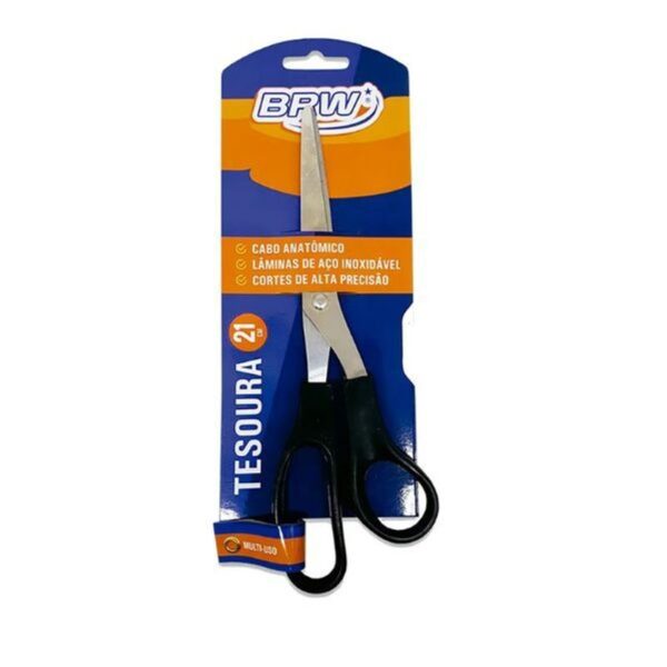 Tesoura 21cm - 8  Cabo Preto - Brw