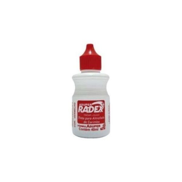Tinta para Carimbo 40ml Vermelha - Radex