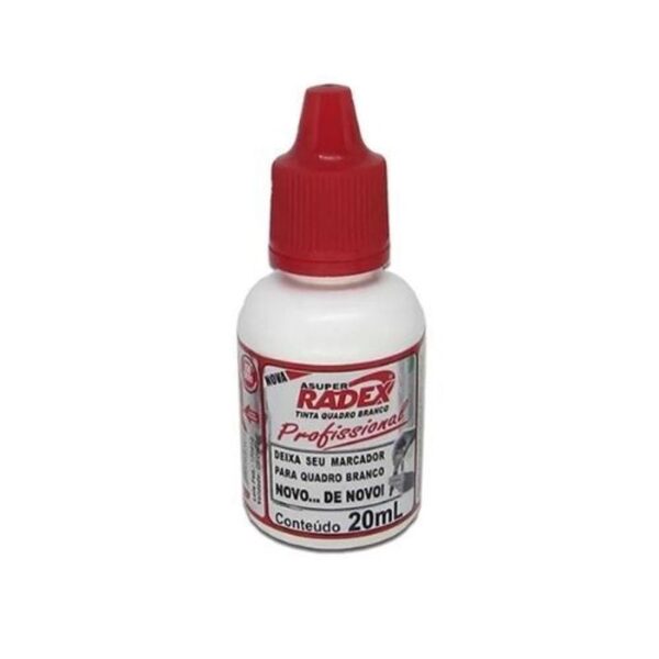 Tinta Reabastecedora para Pincel Quadro Branco Vermelha 20ml - Radex