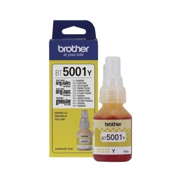 Refil Tinta Brother BT5001Y Amarelo 48ml