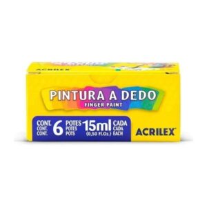 Pintura a Dedo Acrilex 6 Cores 15ml