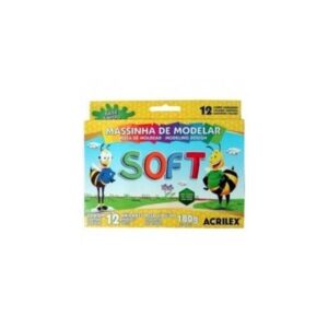 Massa de Modelar Acrilex Soft 12 Cores 180g