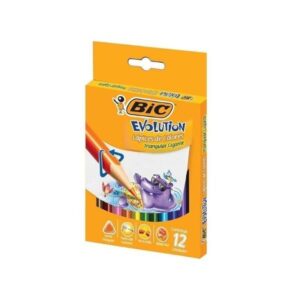 Lápis de Cor Evolution Triangular Gigante 12 Cores - BIC
