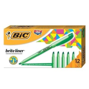 Pincel Marca Texto Brite Line Green Pastel c/12 - BIC