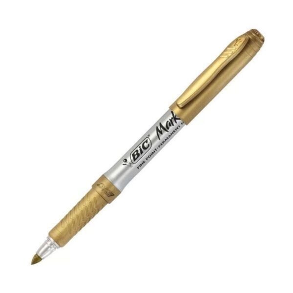 Pincel Permanente Marking Metallic Dourado  BIC  C/12