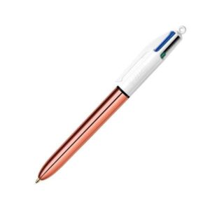 Caneta Esferográfica BIC 4 Cores Metallic Rose Gold C/12