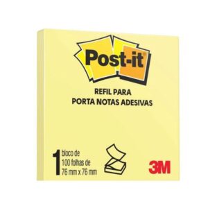 Bloco Adesivo Post-it® Pop-Up 76x76 mm Amarelo com 100 Folhas - 3M