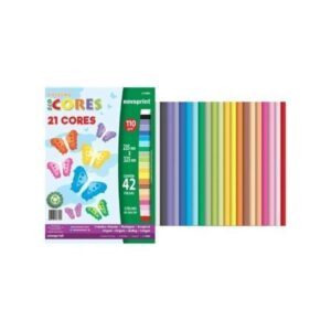 Bloco Ecocores 110g 235x325mm com 21 Cores - 42 Folhas