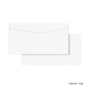 Envelope 114x229mm 63g Branco s/CEP com 1000 unidades - Scrity