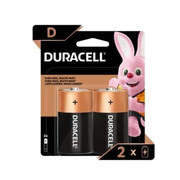 Pilha Alcalina Grande D com 2 Unidades - Duracell